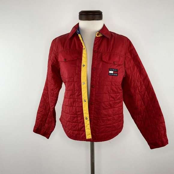 Tommy Hilfiger Jackets & Blazers - Tommy Hilfiger Vtg 90s Tommy Girl Red Quilted Box
